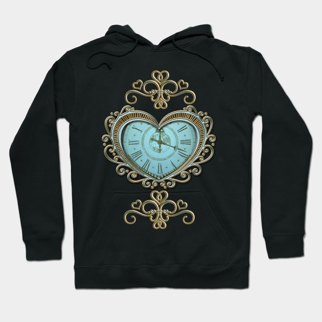Wonderful steampunk heart with clocks and gears Hoodie by Nicky2342